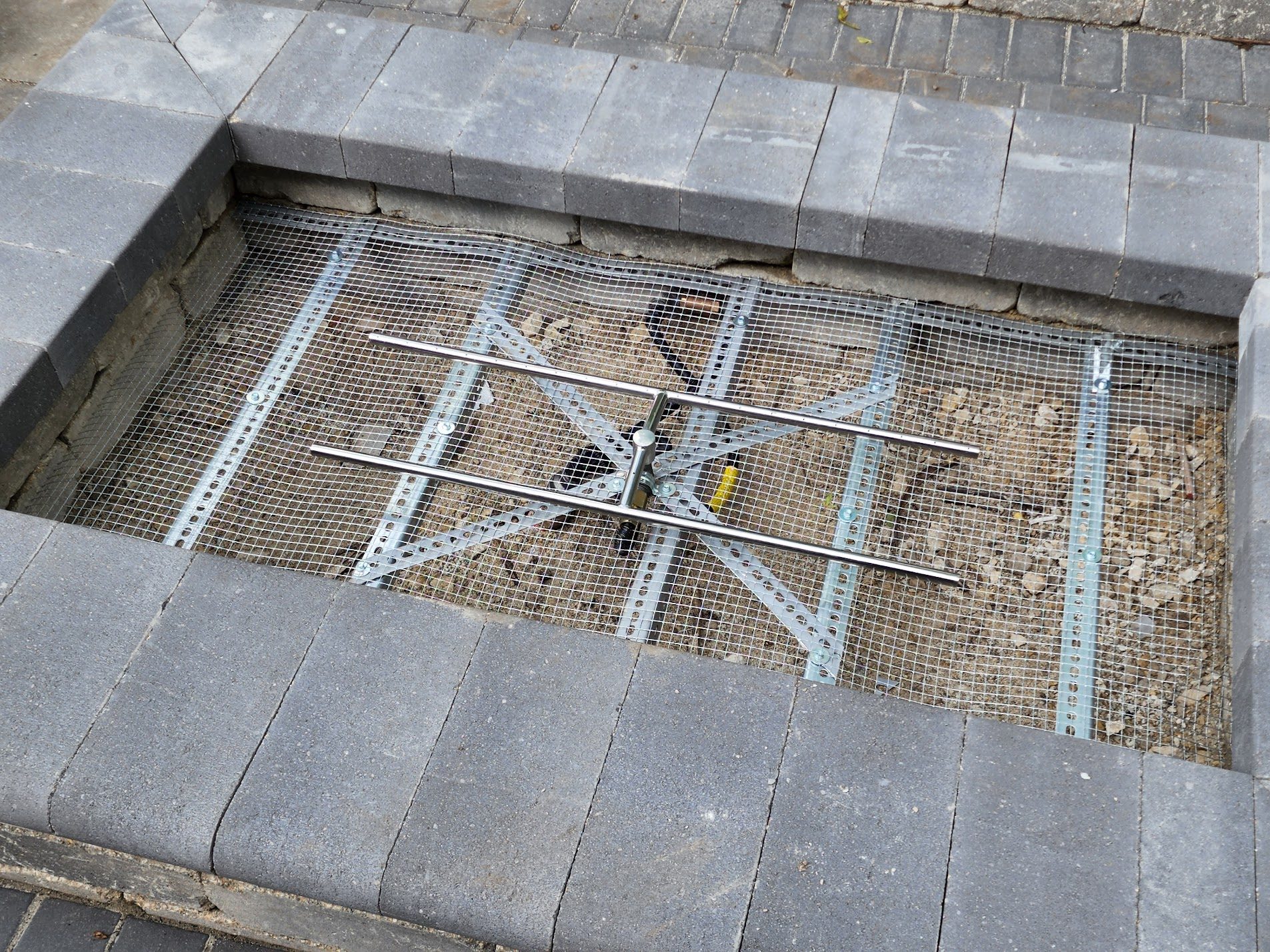 Fire pit gas line installation